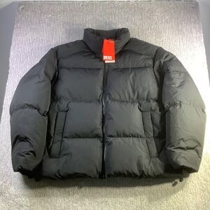 Diesel Raveel Puffer Jacket Mens Black Insulated Winter Coat Size 56 XXL NWT